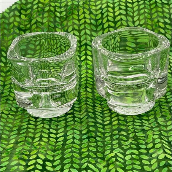 Fidenza Vitraria Italy Glass Votive Candle Holder Set - Picture 13 of 16